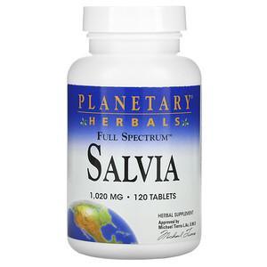 Planetary Herbals, Salvia, 1,020 mg, 120 Tablets - HealthCentralUSA