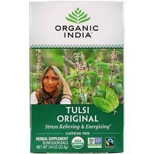 Organic India, Tulsi Tea, Original, Caffeine-Free, 18 Infusion Bags, 1.14 oz (32.4 g) - HealthCentralUSA