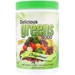 Greens World, Delicious Greens 8000, Original, 10.6 oz (300 g) Powder - HealthCentralUSA