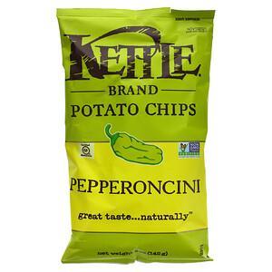 Kettle Foods, Potato Chips, Pepperoncini, 5 oz (142 g) - HealthCentralUSA