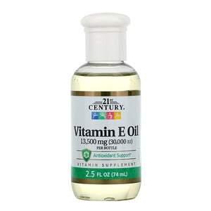 21st Century, Vitamin E Oil, 13,500 mg (30,000 IU), 2.5 fl oz (74 ml) - HealthCentralUSA