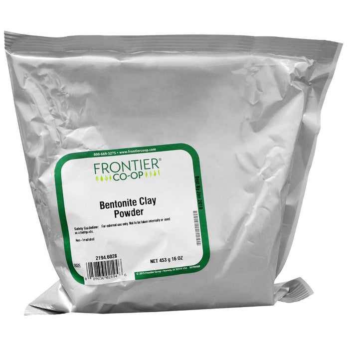 Frontier Natural Products, Bentonite Clay Powder, 16 oz (453 g) - HealthCentralUSA