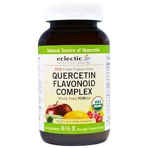 Eclectic Institute, Raw Fresh Freeze-Dried, Quercetin Flavonoid Complex, Whole Food POWder, 3.2 oz (90 g) - HealthCentralUSA