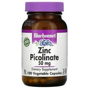 Bluebonnet Nutrition, Zinc Picolinate, 50 mg, 100 Vegetable Capsules - HealthCentralUSA
