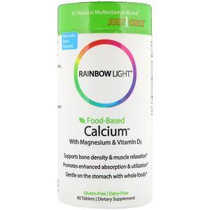 Rainbow Light, Food-Based Calcium with Magnesium & Vitamin D3, 90 Tablets - HealthCentralUSA