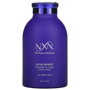 NXN, Nurture by Nature, Glow Remedy, Powder To Foam Exfoliator, 1.2 fl oz (35 ml) - HealthCentralUSA