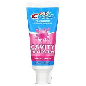 Crest, Kids, Fluoride Anticavity Toothpaste, For Ages 2+, Bubblegum Rush, 4.2 oz (119 g) - HealthCentralUSA