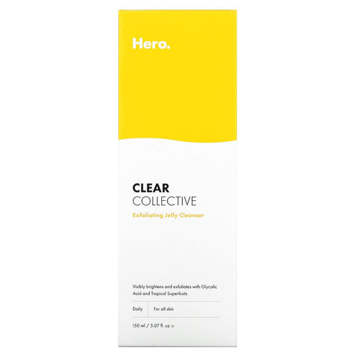 Hero Cosmetics, Clear Collective, Exfoliating Jelly Cleanser, 5.07 fl oz (150 ml) - HealthCentralUSA