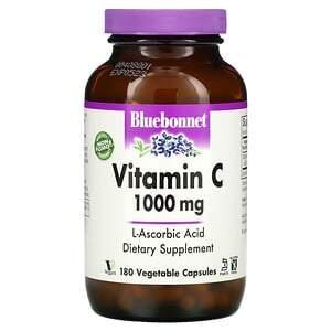 Bluebonnet Nutrition, Vitamin C, 1,000 mg, 180 Vegetable Capsules - HealthCentralUSA