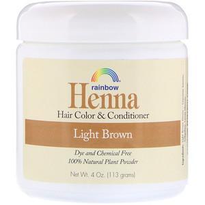 Rainbow Research, Henna, Hair Color and Conditioner, Light Brown, 4 oz (113 g) - HealthCentralUSA
