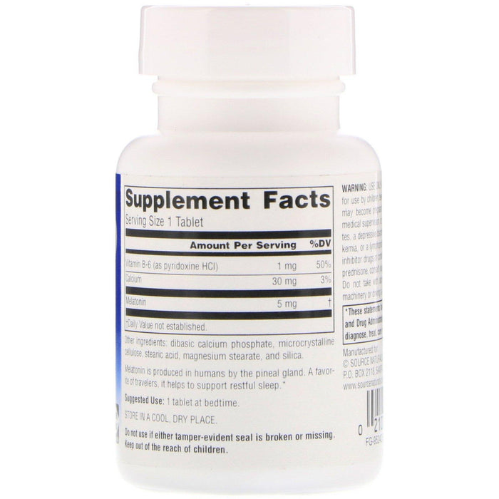 Source Naturals, Melatonin, 5 mg, 120 Tablets - HealthCentralUSA