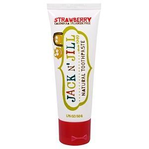 Jack n' Jill, Natural Toothpaste, Strawberry, 1.76 oz (50 g) - HealthCentralUSA