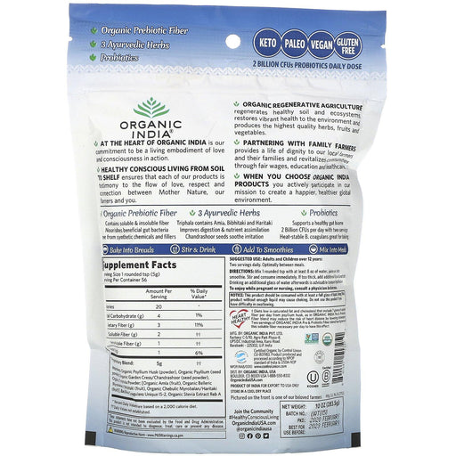 Organic India, Psyllium Pre & Probiotic Fiber, Original, 10 oz (283.5 g) - HealthCentralUSA