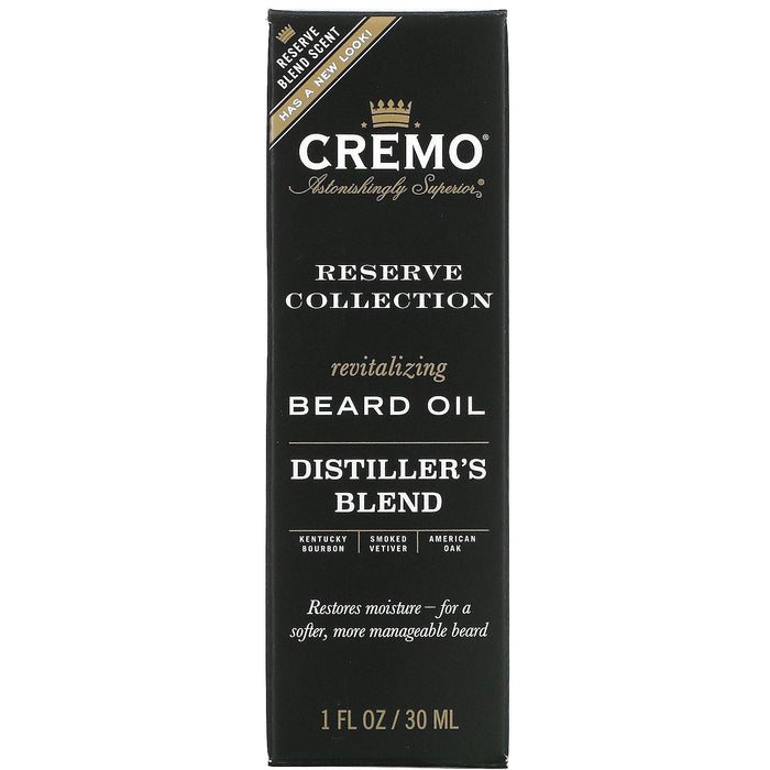 Cremo, Reserve Collection, Beard Oil, Reserve Blend, 1 fl oz (30 ml) - HealthCentralUSA