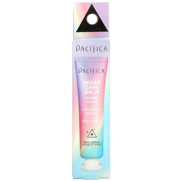Pacifica, Vegan Care Balm, Vanilla Sheer + Cucumber Extract, Lips + Skin, 0.43 fl oz (13 ml) - HealthCentralUSA