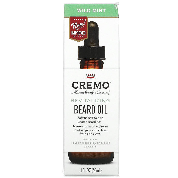 Cremo, Beard Oil, Wild Mint, 1 fl oz (30 ml) - HealthCentralUSA