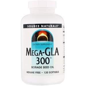 Source Naturals, Mega-GLA 300, 120 Softgels - HealthCentralUSA