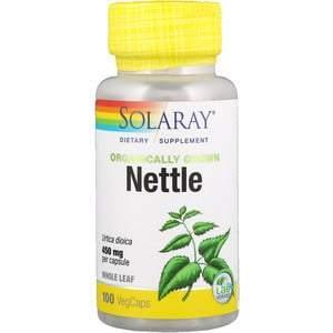 Solaray, Organically Grown Nettle, 450 mg, 100 VegCaps - HealthCentralUSA