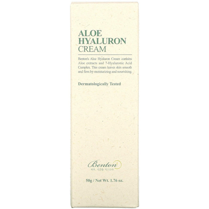 Benton, Aloe Hyaluron Cream, 1.76 oz (50 g) - HealthCentralUSA