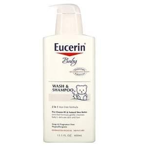 Eucerin, Baby, Wash & Shampoo, Fragrance Free, 13.5 fl oz (400 ml) - HealthCentralUSA