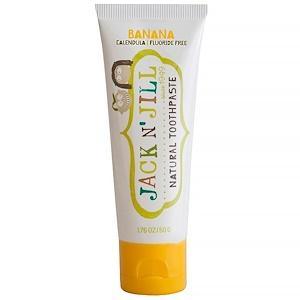 Jack n' Jill, Natural Toothpaste, With Certified Organic Banana, 1.76 oz (50 g) - HealthCentralUSA