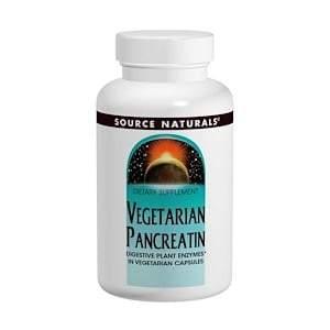 Source Naturals, Vegetarian Pancreatin, 475 mg, 120 Capsules - HealthCentralUSA