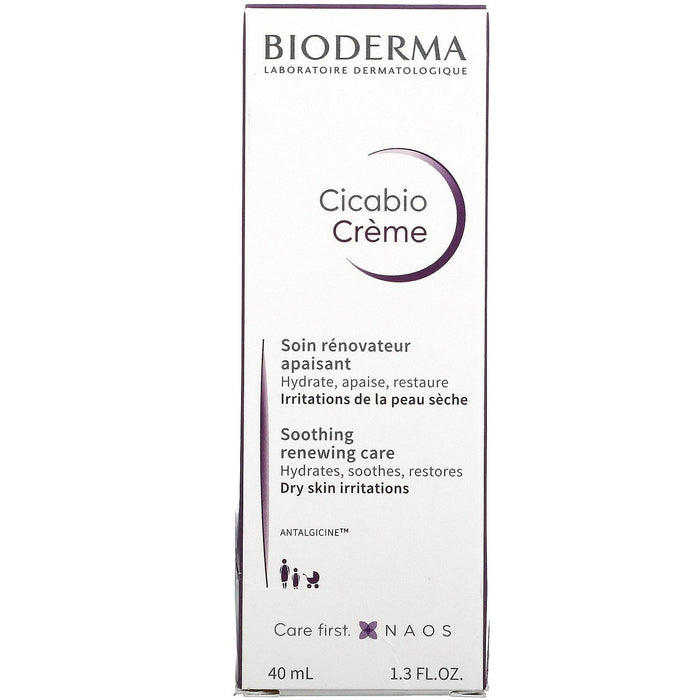 Bioderma, Cicabio, Soothing Renewing Care Cream, 1.3 fl oz (40 ml) - HealthCentralUSA