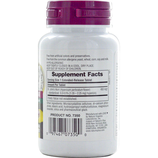 Nature's Plus, Herbal Actives, St. John's Wort, 450 mg, 60 Vegetarian Tablets - HealthCentralUSA