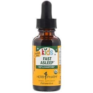 Herb Pharm, Organic Kids Fast Asleep, Alcohol Free, 1 fl oz (30 ml) - HealthCentralUSA