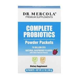 Dr. Mercola, Complete Probiotics Powder Packets, Natural Raspberry , 70 Billion CFU, 30 Packets, 0.12 oz (3.5 g) Each - HealthCentralUSA