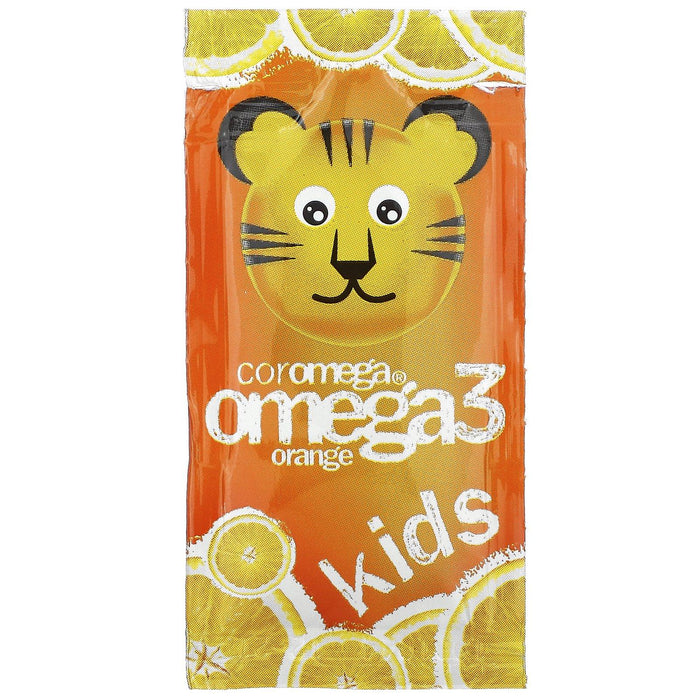 Coromega, Kids, Omega-3, Tropical Orange + Vitamin D, 30 Single Serving Packets, (2.5 g) - HealthCentralUSA