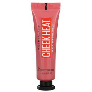Maybelline, Cheek Heat, Gel-Cream Brush, Nude Burn, 0.27 fl oz (8 ml) - HealthCentralUSA