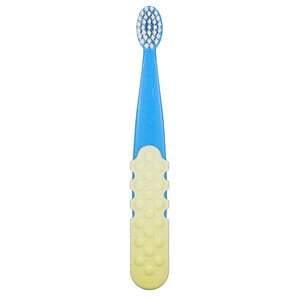 RADIUS, Totz Plus Brush, 3 Years +, Extra Soft, Blue Yellow, 1 Toothbrush - HealthCentralUSA