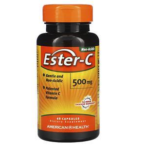 American Health, Ester-C, 500 mg, 60 Capsules - HealthCentralUSA