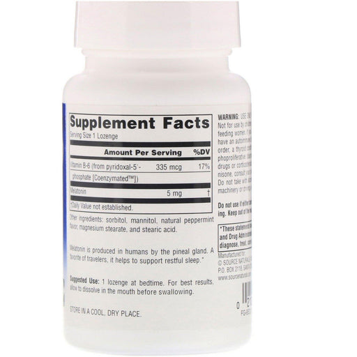 Source Naturals, Melatonin, Peppermint, 5 mg, 200 Lozenges - HealthCentralUSA