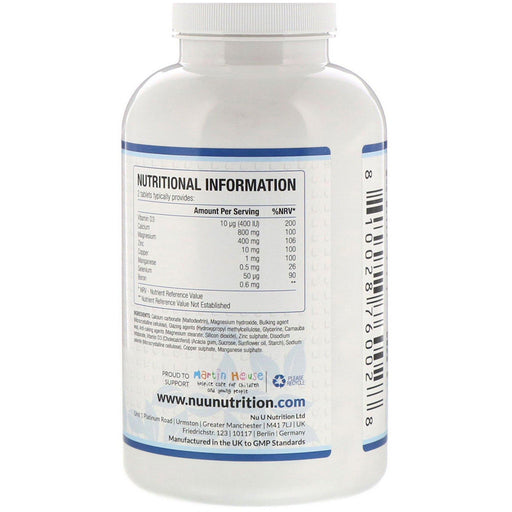 Nu U Nutrition, Calcium, Magnesium, Zinc & Vitamin D Complex, 365 Vegetarian Tablets - HealthCentralUSA