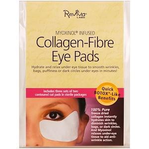 Reviva Labs, Collagen-Fibre Eye Pads, 3 Sets of Two Contoured Pads - HealthCentralUSA