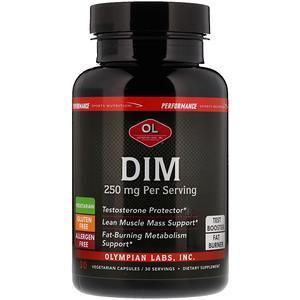 Olympian Labs, Performance Sports Nutrition, DIM, 250 mg, 30 Vegetarian Capsules - HealthCentralUSA