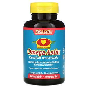 Nutrex Hawaii, OmegaAstin, Hawaiian Astaxanthin, 60 Vegan Soft Gels - HealthCentralUSA