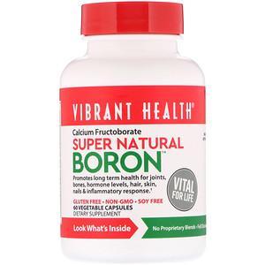 Vibrant Health, Super Natural Boron, 60 Vegetable Capsules - HealthCentralUSA