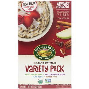 Nature's Path, Organic Instant Oatmeal, Variety Pack, 8 Packets, 14 oz (400 g) - HealthCentralUSA