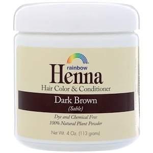 Rainbow Research, Henna, Hair Color & Conditioner, Dark Brown (Sable), 4 oz (113 g) - HealthCentralUSA