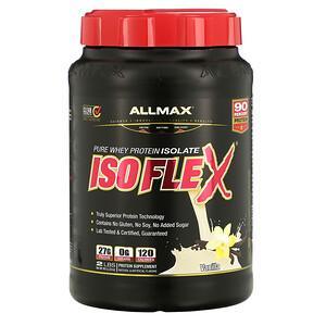 ALLMAX Nutrition, Isoflex, Pure Whey Protein Isolate (WPI Ion-Charged Particle Filtration), Vanilla, 2 lbs (907 g) - HealthCentralUSA