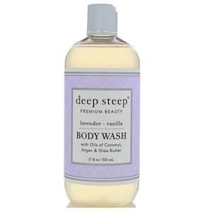 Deep Steep, Body Wash, Lavender - Vanilla, 17 fl oz (503 ml) - HealthCentralUSA