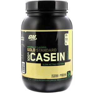 Optimum Nutrition, Gold Standard 100% Casein, Naturally Flavored, French Vanilla, 2 lbs (907 g) - HealthCentralUSA