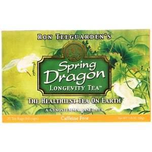 Dragon Herbs, Spring Dragon Longevity Tea, Caffeine Free, 20 Tea Bags, 1.8 oz (50 g) - HealthCentralUSA