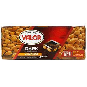 Valor, Dark Chocolate, With Almonds, 8.8 oz (250 g) - HealthCentralUSA