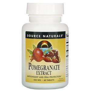 Source Naturals, Pomegranate Extract, 500 mg, 60 Tablets - HealthCentralUSA