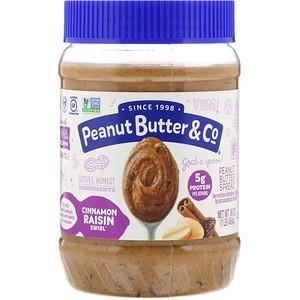 Peanut Butter & Co., Peanut Butter Blended, Cinnamon Raisin Swirl, 16 oz (454 g) - HealthCentralUSA