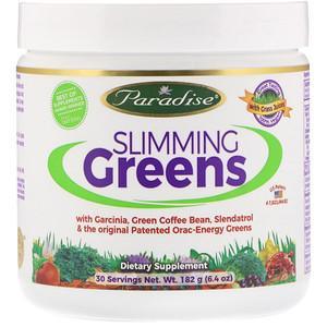 Paradise Herbs, Slimming Greens, 6.4 oz (182 g) - HealthCentralUSA